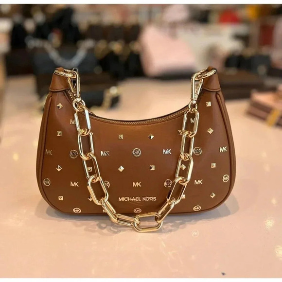 Michael Kors Cora Studed Medium Shoulder Purse Crossbody Bag - Picture 1 of 1